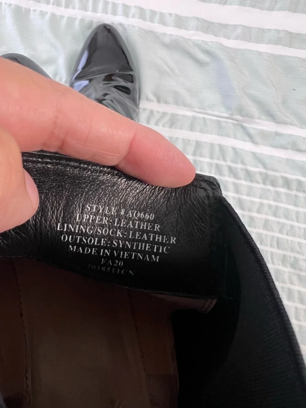 J. Crew Black Patent Leather Pointed Toe Chelsea Boots Womens Size 9.5
